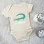 Crocodile Babygrow Personalised With Name, thumbnail 7 of 8