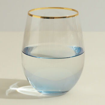 G Decor Set Of Four Lazaro Blue Ombre Tumbler Glasses, 4 of 5