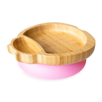 Bamboo Suction Plate Ladybird Pink, 2 of 4