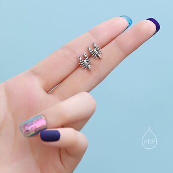 Tiny Scorpion Stud Earrings, 4 of 10