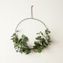 Wire Hanging Wreath With Artificial Foliage And Berries, thumbnail 1 of 3