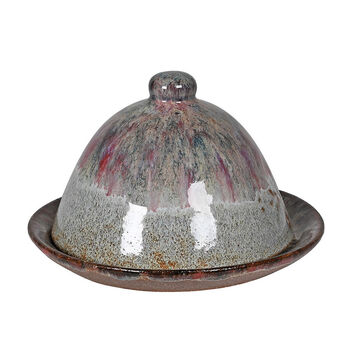 Glazed Marble Effect Butter Dish, 2 of 4