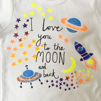Space Children’s T Shirt Painting Fabric Stencil Kit, 3 of 10