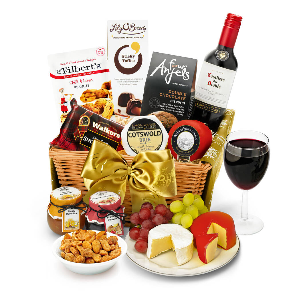 Downton Food And Drink Hamper With Red Wine, 1 of 4