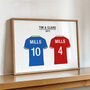 Personalised Football Team Print For Couples, thumbnail 1 of 8