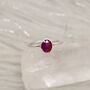Red Ruby Sterling Silver Ring, thumbnail 2 of 8