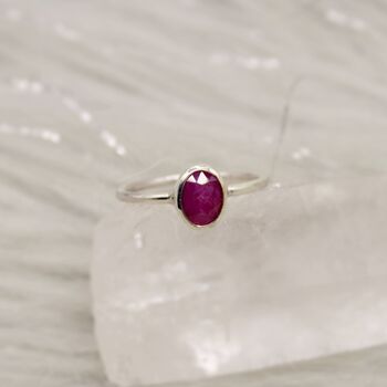 Red Ruby Sterling Silver Ring, 2 of 8