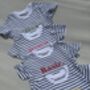 Embroidered Classic Name Breton Kids T Shirt, thumbnail 3 of 6