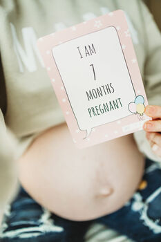 Bump To Baby, Pregnancy Milestone Cards In Keepsake Box, 10 of 12