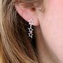 Sterling Silver Hanging Star Earrings, thumbnail 6 of 7