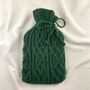 Fair Trade Cable Handknit Wool Hot Water Bottle Cover, thumbnail 4 of 12