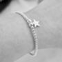 Sterling Silver Bracelet With Silver Star Charm, thumbnail 2 of 5