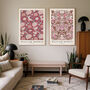 Set Of Two William Morris Cray And Birds Pattern Flower Art Print, thumbnail 1 of 4
