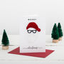 Merry Christmas Santa Hat And Beard Novelty 3D Card, thumbnail 1 of 3