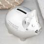 Personalised Silver Plated Piggy Bank, thumbnail 1 of 3