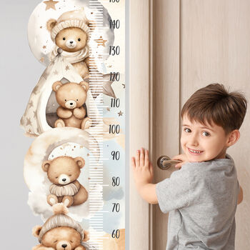 Sleeping Bears Height Bar Wall Sticker, 2 of 4