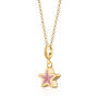 Geometric Pink Star Charm Necklace, thumbnail 3 of 9