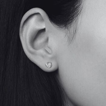 Knot Stud Earrings Silver, 2 of 2