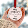 Puppy's Dogs 1st First Christmas Personalised Bauble, thumbnail 8 of 10