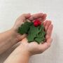 Fair Trade 100% Wool Felt Mistletoe Christmas Decor, thumbnail 8 of 8