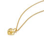 Tiny Crystal Heart Urn Ashes Necklace 18 K Gold Plated, thumbnail 6 of 7