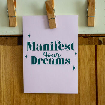 'Manifest Your Dreams' Motivational Print, 8 of 9