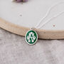 Personalised Fine Silver And Enamel Monogram Necklace, thumbnail 2 of 11