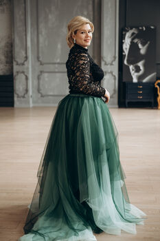 Mint And Green Tulle Skirt For Wedding, Elopement And Prom, 3 of 12