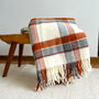 Pure Wool Blanket – Rust/ Grey, thumbnail 1 of 5