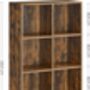 Bookcase Floor Standing Storage Unit Wooden Bookshelf, thumbnail 12 of 12