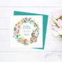 Floral Wreath Grandaughter Or Grandson Easter Card, thumbnail 2 of 2