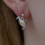 Sterling Silver Dodo Earrings, thumbnail 2 of 6