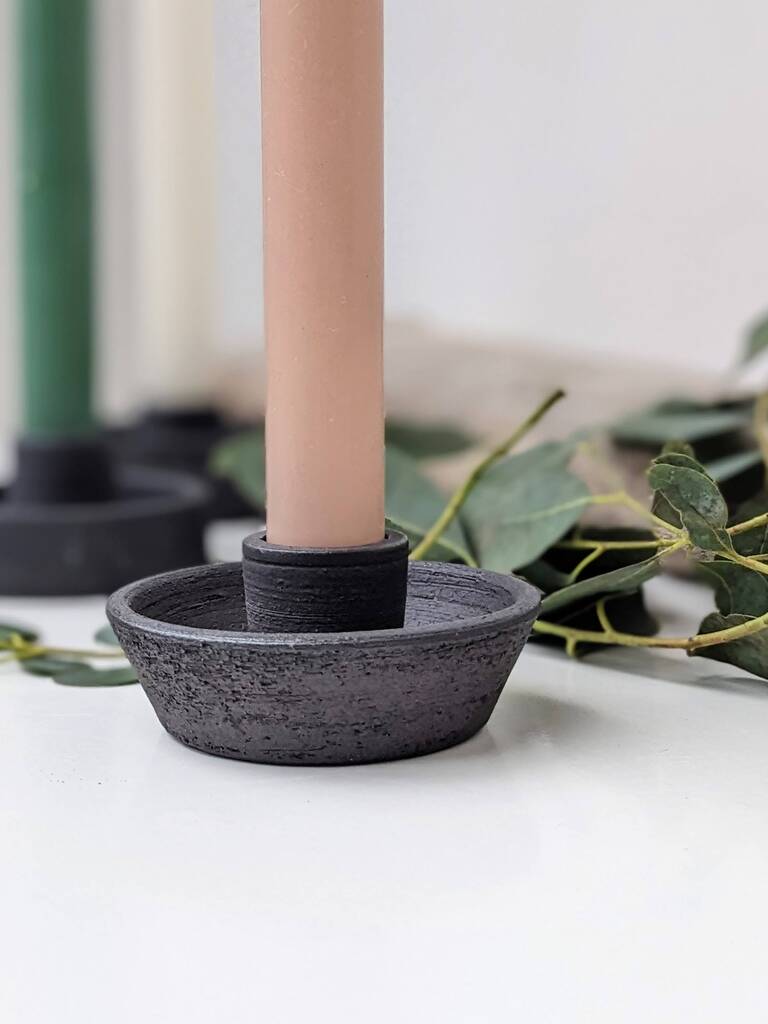 Black Bottle Candle Holder