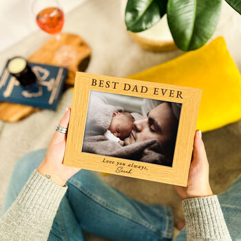 Best Dad Ever Personalised Photo Frame Gift, 7 of 8