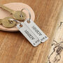 10th Anniversary Numerals Pair Of Personalised Keyrings, thumbnail 6 of 6