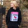 Chews Love Women's Dog Slogan Hoodie, thumbnail 3 of 5