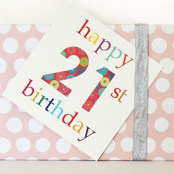 Glittery 21st Birthday Card, 2 of 3