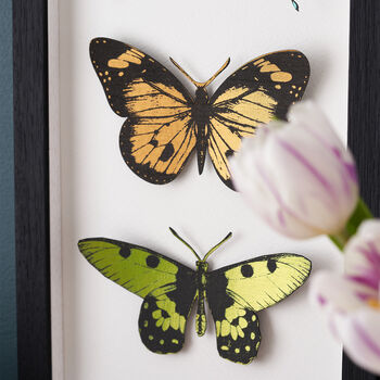 Handpainted Papercut Butterfly 3D Wall Art, Portrait, 2 of 5