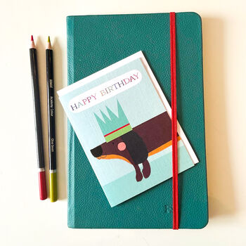 Mini Birthday Sausage Dog Card, 4 of 4