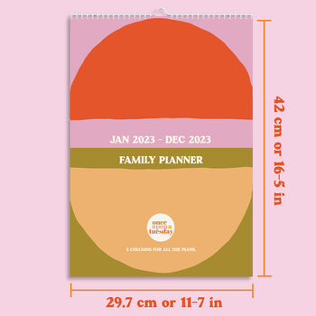 2023 Bold And Bright Family Planner | A3 Five Columns, 5 of 6