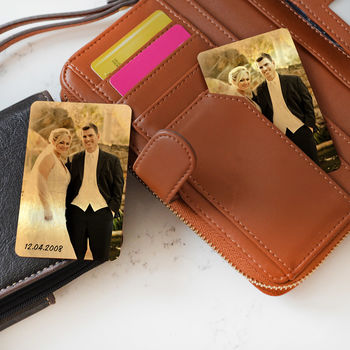 Personalised Wallet Metal Photo Cards Set Of Two, 4 of 8