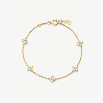 Gold Or Silver Women's Dainty Hydrangea Bracelet, Christmas Jewellery Gift, 5 of 9