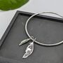 Maxi Celestial Sterling Silver Bangle, thumbnail 7 of 8