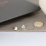 Silver Heart Studs, thumbnail 1 of 4