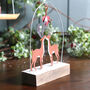 Kiss Me Deer On Block Christmas Decoration, thumbnail 2 of 2