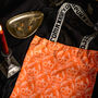 Halloween Orange Skull Tote Bag By Xander Kostroma, thumbnail 3 of 3