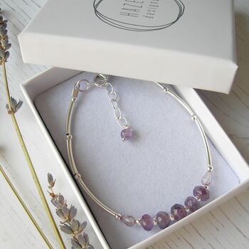 Amethyst Sterling Silver Bracelet, 3 of 4