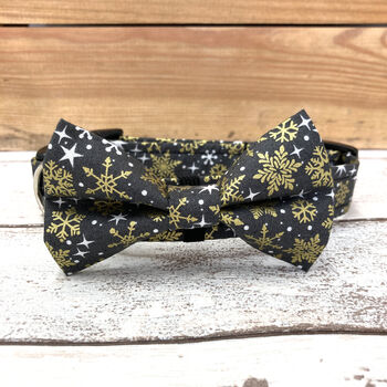 Christmas Snowflake Grey Dog Collar, 5 of 6