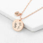 Personalised Birth Flower Matte Heart And Disc Necklace, thumbnail 11 of 12