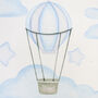 Luxury Pale Blue Hot Air Balloon Gift Wrapping Paper 140 Gsm, thumbnail 3 of 5